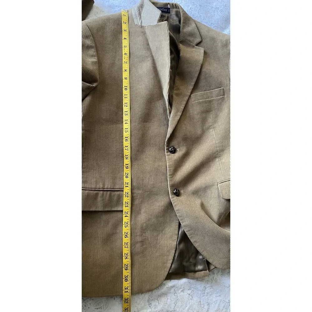 DOCKERS Men's Corduroy‎ Blazer Jacket 44R tan,  Two Button Lined Pockets Casual